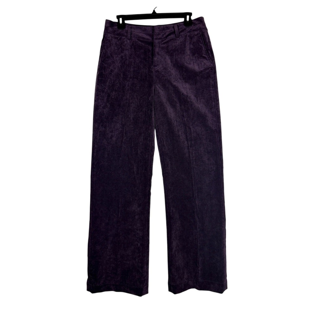 Coldwater Creek Whisper Corduroy Trouser Purple Bootcut Pants Size 8 NWT